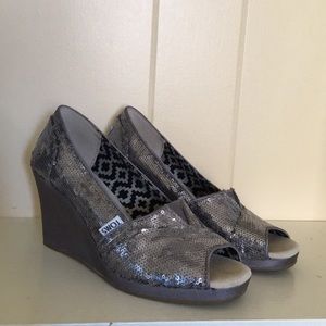 Toms sequin wedges